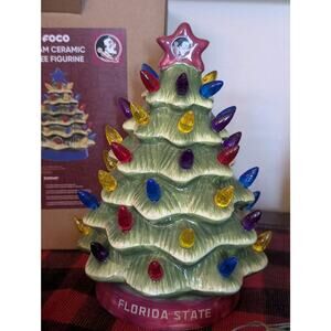 NCAA Florida State Seminoles FSU Ceramic Christmas Tree Holiday Decor 8" Gift